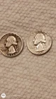 1951 D, 1952 NO MINT MARK 90% SILVER QUARTERS IN GOOD CIRCULATED CONDITION