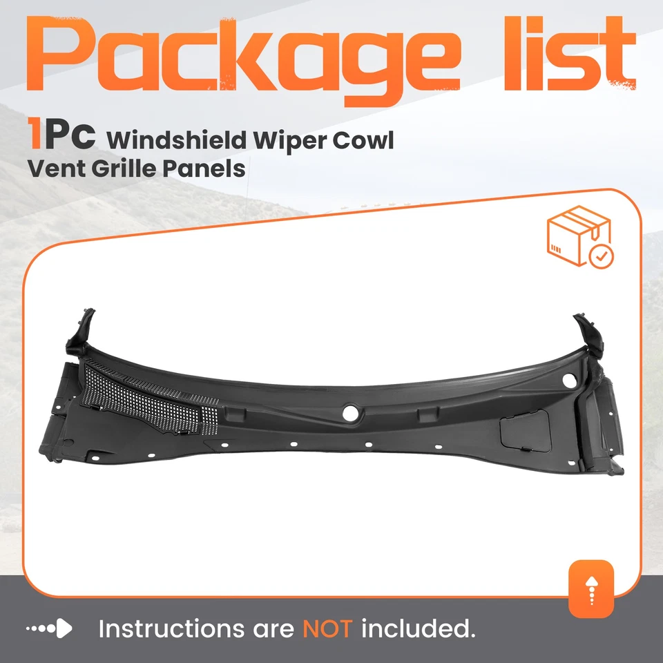 Front Windshield Cowl Vent Grille Cover Panel For 12-23 Dodge Charger 57010314AI - Image 3 of 4