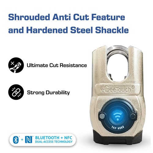 5th GEN Outdoor Smart Padlock – (Single, Anti-Cut Design) Keyless Bluetooth &... - Picture 2 of 8