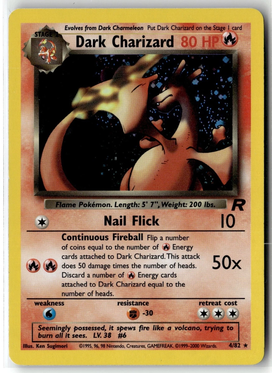 ポケモンカードゲーム pokemon card Dark Charizard Dark Charizard ~ 21/82 ~ Non-Holo ~ TEAM ROCKET ~ HEAVY PLAY