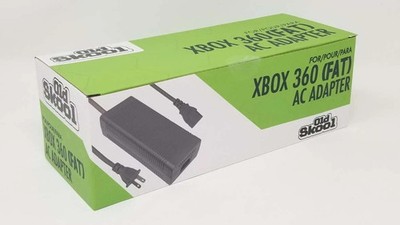 Old Skool AC Adapter Power Brick & Cord for XBOX 360 Fat