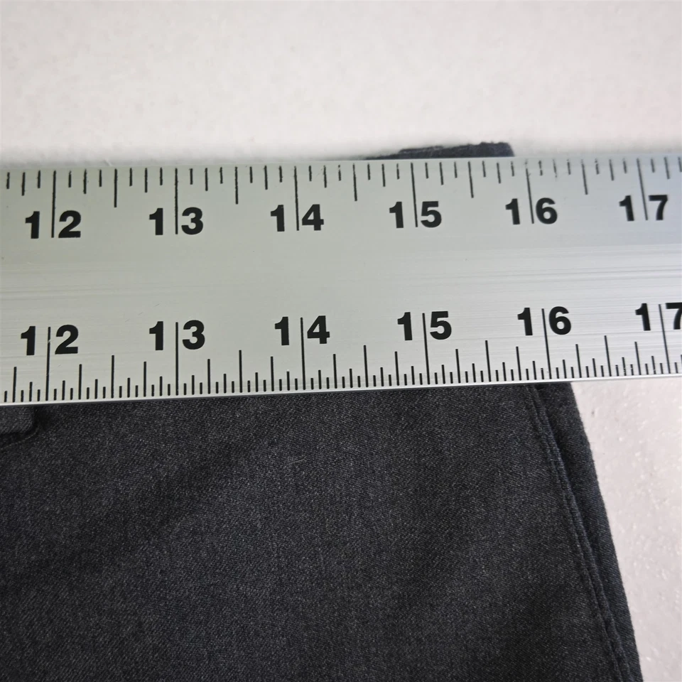 Pantalones rectos Peter Millar 30x30 gris franela elástica lana frente plano para hombre Foto 2 de 4