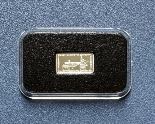 2023 Silver (999) Proof Stamped Jersey 50p Ingot. 2.5g.  Royal Carriage