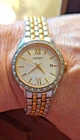 Vintage Ladies Two-tone Diamond Bezel Seiko Watch. Needs Battery FLAW