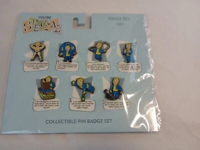 Fallout You're special Vault-Tec Collectible Vault-Boy Pin Badge Set Bethesda