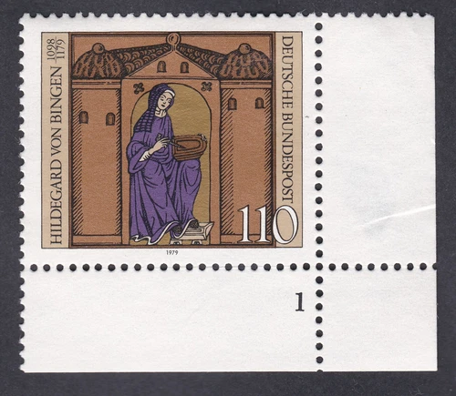 GERMANY 1979 - Corner Hildegard von Bingen of the Law Mi 1018 Sn 1198 Yt 864
