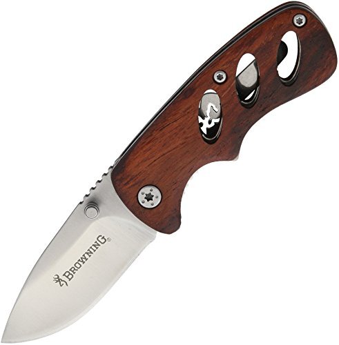 Browning Small Folding Knife 2" 440 Steel Drop Point Blade Cocobolo Wood Handle - Picture 1 of 1