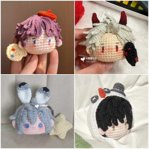 Anime Love and Deepspace Bag Pendant Hand Knitting Doll Keychain Cosplay Gift - Picture 1 of 21