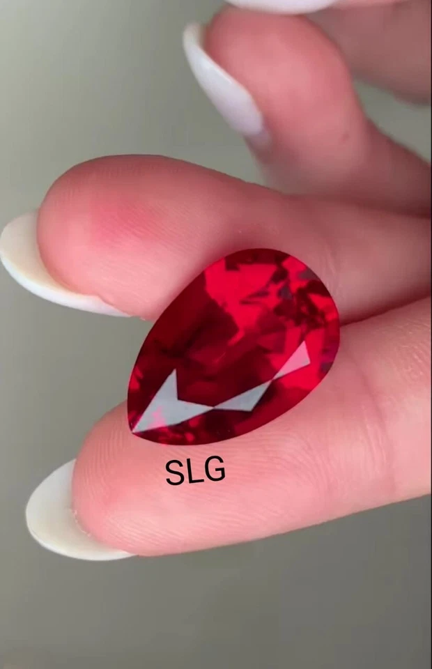 5 Pcs wholesale Natural Mozambique Ruby 10x7 MM Pear Cut Loose Gemstone 25 Crt - Image 3 of 4