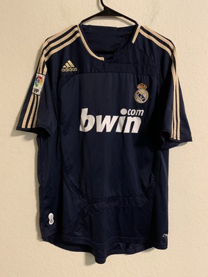 REAL MADRID 07 08 AWAY FOOTBALL SOCCER #10 ROBINHO ADIDAS 697265 SIZE L |  eBay
