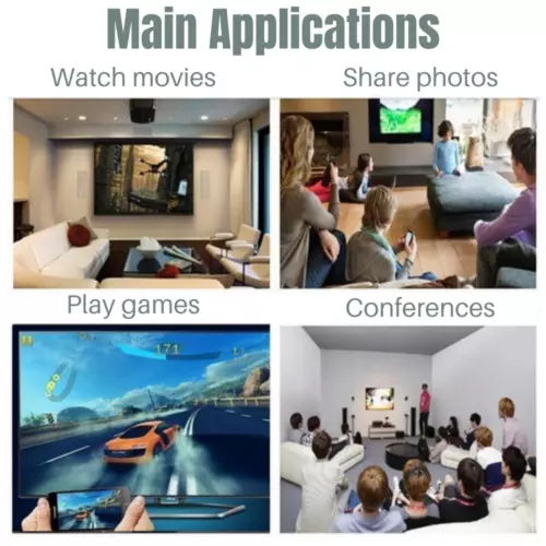 1080P HDMI Mirroring Cable Phone to TV HDTV Adapter Cord for iPhone iPad Android - Picture 10 of 10