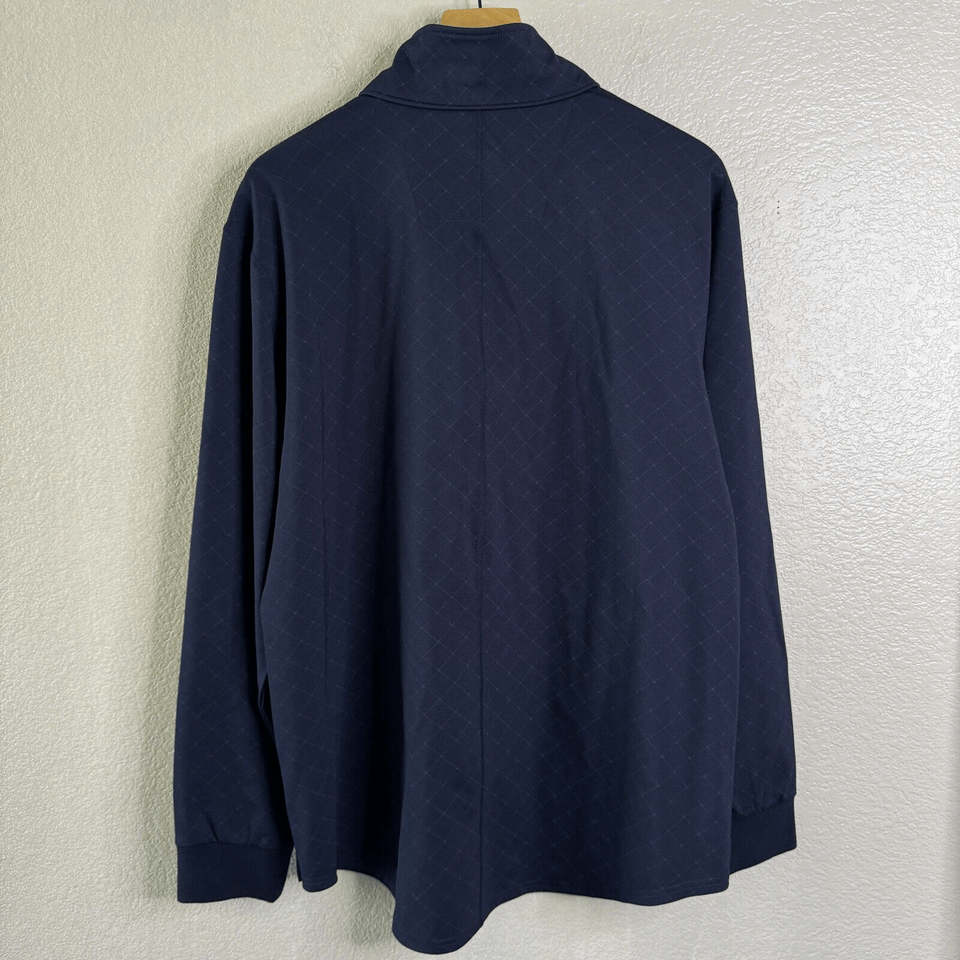 Bylt Elite Fairway Pullover Jacket Mens Large Navy Blue Drop Cut Golf