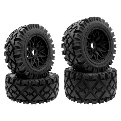 RC 1/5 Schwarz 24mm Vorder Hinterrad Allradreifen für HPI Rovan KM Baja 5B SS