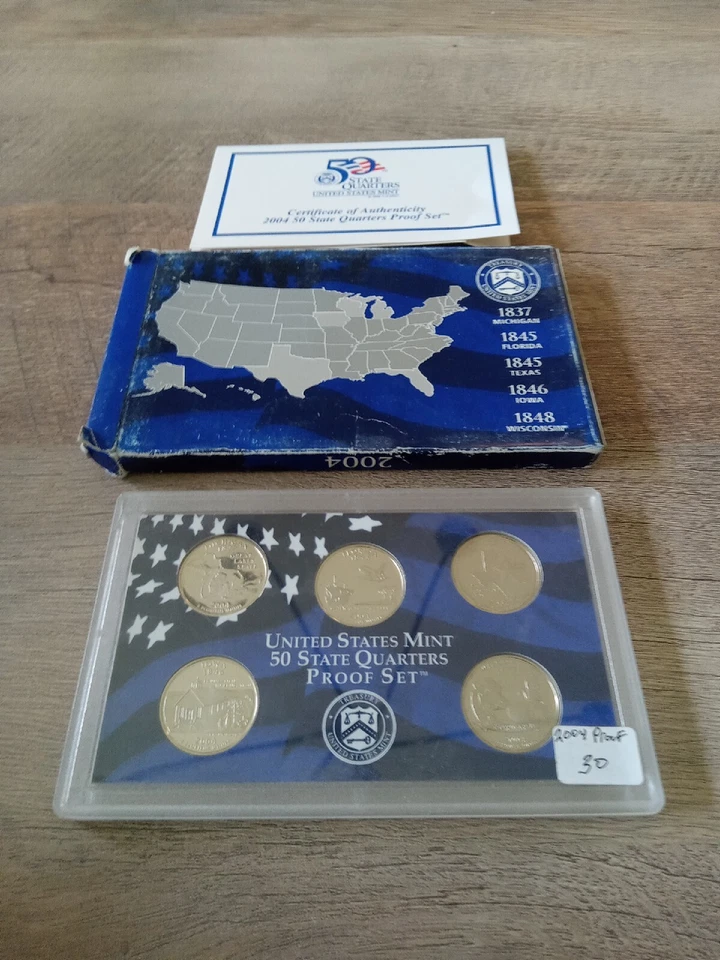 2004 United States Mint 50 State Quarters Proof Set™ Bin#1a - Image 4 of 4