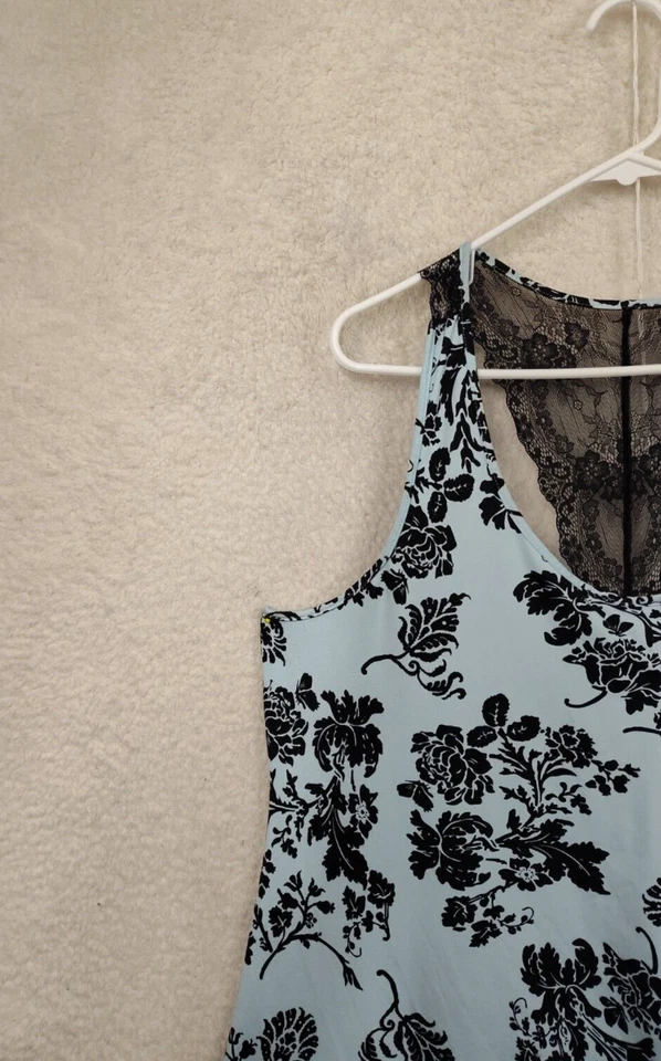 Camiseta sin mangas Apt 9 para mujer extra grande azul floral espalda deportiva encaje salón Foto 2 de 4