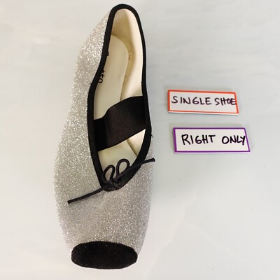 Repetto Shoes 42 Flat Silver Ballet 11 SINGLE SHOE RIGHT Glitter Amputee  $445