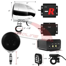 Refurb Bluetooth Amplifier Waterproof Motorcycle Stereo Speaker System Radio MP3