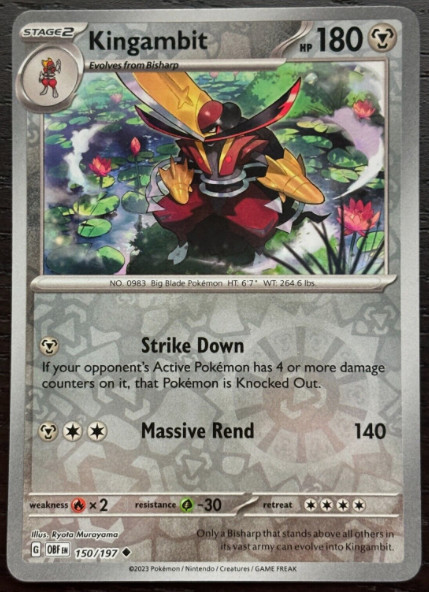 Kingambit 150/197 - Reverse Holo - Pokemon - Obsidian Flames - NM/M