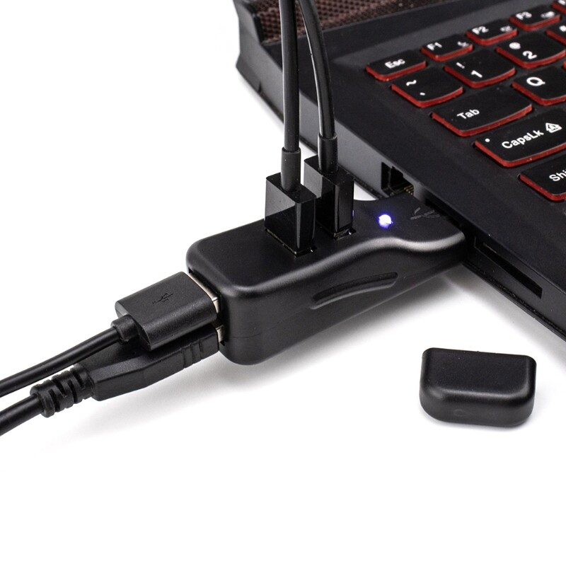 Mini USB Hub 4-Port Extender for Laptop & Computer Expansion
