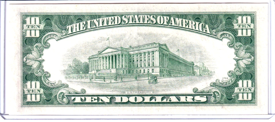 (2) Consecutive 1950-C $10 Federal Reserve **STAR** Notes New York AU+++ - Image 4 of 4