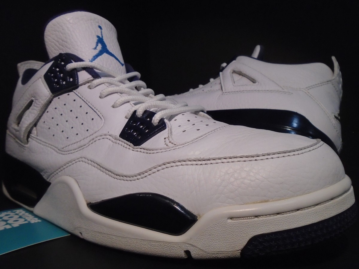 NIKE AIR JORDAN IV RETRO LS COLUMBIA WHITE LEGEND BLUE NAVY BRED  314254-107 14