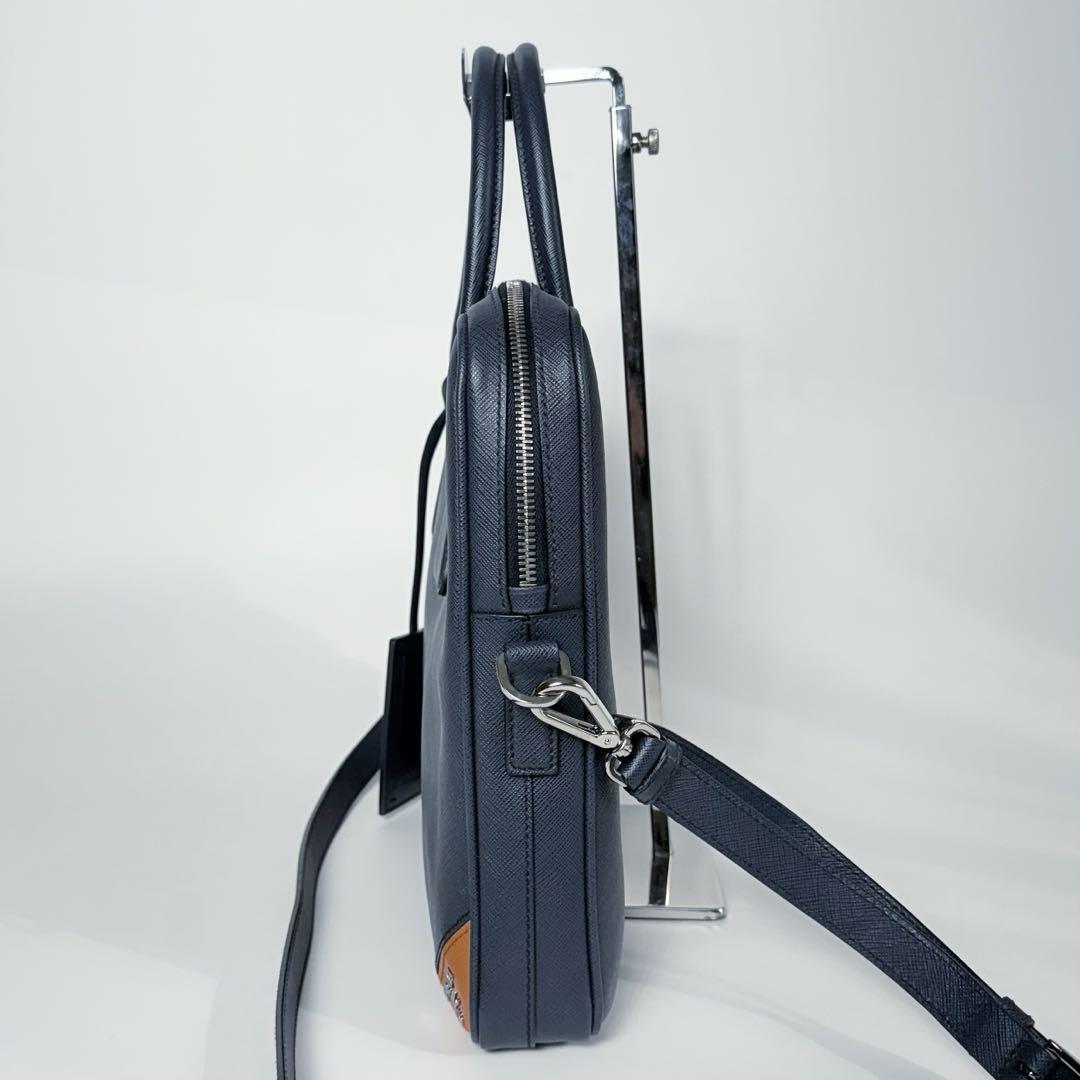 Prada Safiano 2Way Business Bag 2Ve368 Black Leather Prada Safiano 2Way Business Bag 2Ve368 Black Leather