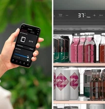 Café - 14-Bottle 126-Can Built-In Beverage Center with WiFi - Matte Bl - $500