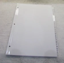 AVERY #1129 Index Dividers Numbers 1-31 Tabs Binder Table of Contents White C28