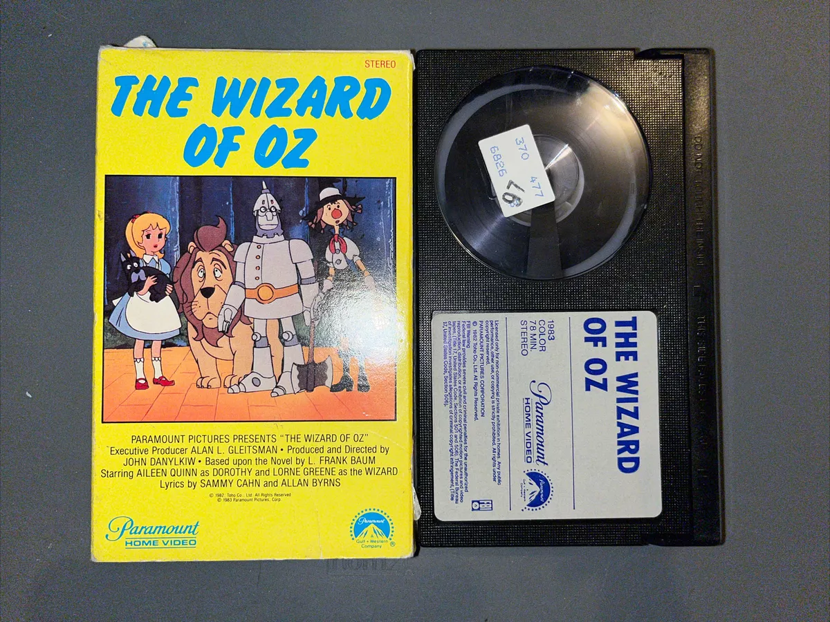 The Wizard Of Oz (Animated) With Case - Beta / Betamax - RARE 9