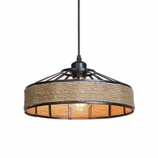 Industrielampe Vintage Metall Hängeleuchte Retro Seil Pendelleuchte Deckenlampen
