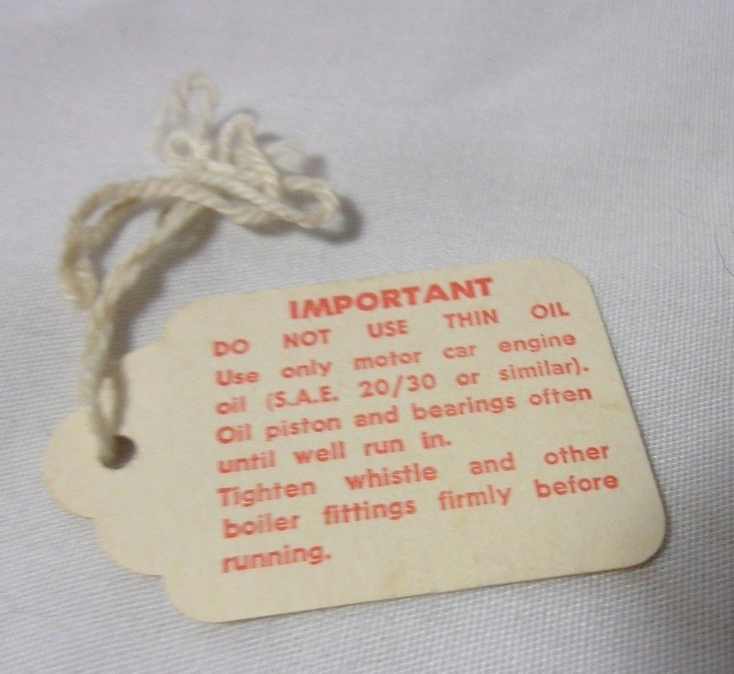 Mamod Steam Engine Model Vintage Advertising Product Brochure & Oil Tag ...