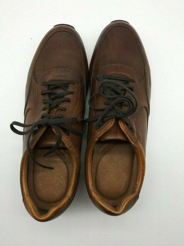 J & M by Johnston Murphy Malek Brown Leather Oxford Sneaker Shoes Mens 9D Casual - Imagen 5 de 9