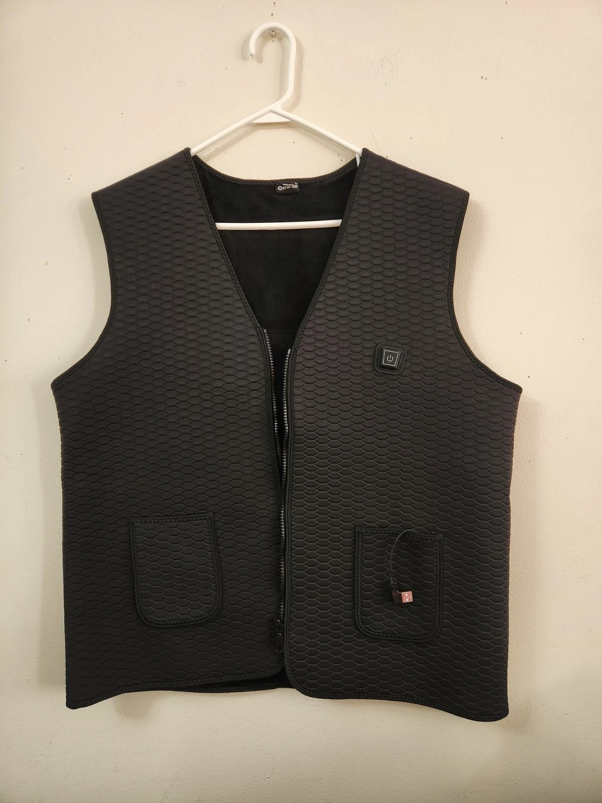 World Bio Heated Winter Vest Full-Zip Sleeveless Black Men's Size 3XL