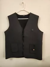 World Bio Heated Winter Vest Full-Zip Sleeveless Black Men's Size 3XL 