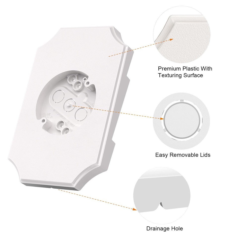 Vinyl Siding Mounting Blocks, Outdoor Siding Mounting Kit, Light