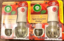 4 Count Air Wick Scented Oil Refills & 2 Warmers - Apple Cinnamon Medley