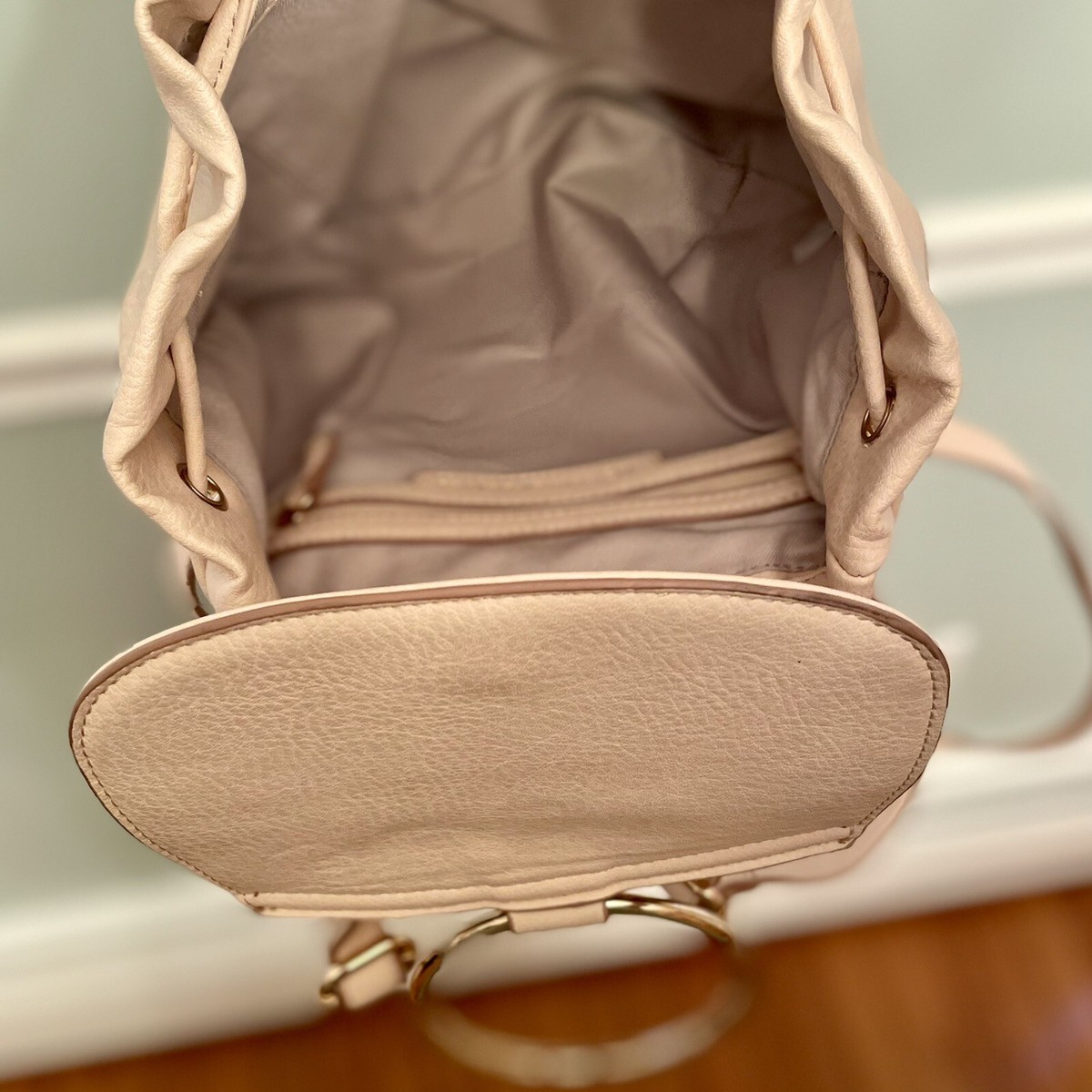 Lc Lauren Conrad O Ring Backpack ? Lauren Conrad O Ring Drawstring Backpack Handbag Blush Pink  main image 2