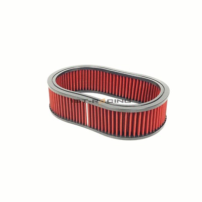 12''  Super Flow Oval Air Cleaner Washable Filter Kit 12'' L x 7.5'' W x 4'' H RED