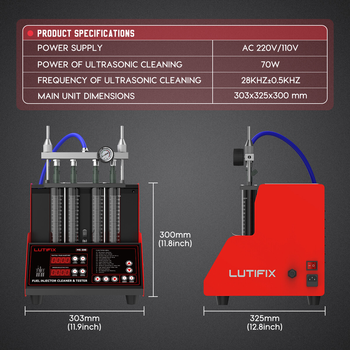 MOTOCOCHE Ultraschall Injektor Reiniger - Profi Reinigung Für Einspritzdüsen