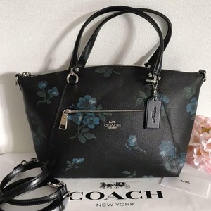 coach blue flower purse