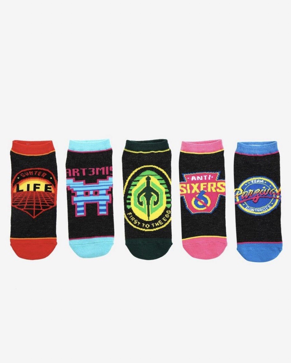 Ready Player One No-Show Socks 5-Pack for Men & Women Sizes 5-11-image