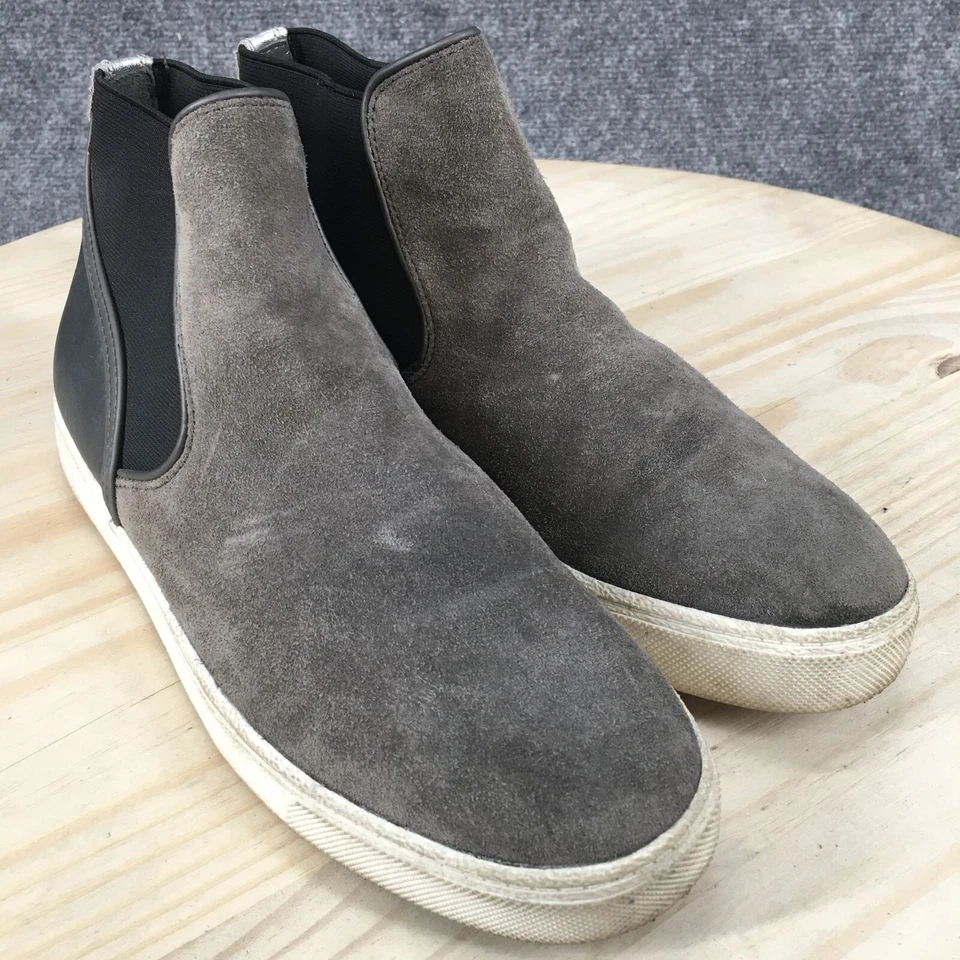 Sam Edelman Boots Womens 8.5 Casual Slip On Chelsea Ankle Bootie Gray Suede - Image 3 of 4