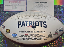 Tristar Autographed Football Andre Tippett Signed COA Patriots HOF '08