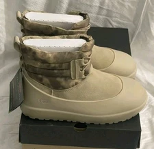 UGG Classic Mini Lace-up Weather Dune Suede Sheepskin Boot Size 7 Men/8 Women