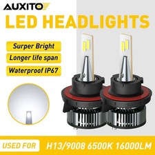 2PCS AUXITO LED Bulb H13 Headlight High Low Beam Ultra White CANBUS NO ERROR GUS