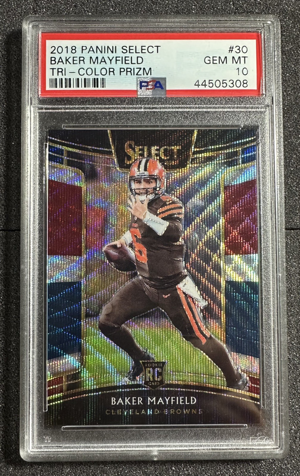 Baker Mayfield Panini Select #30 Tri-Color