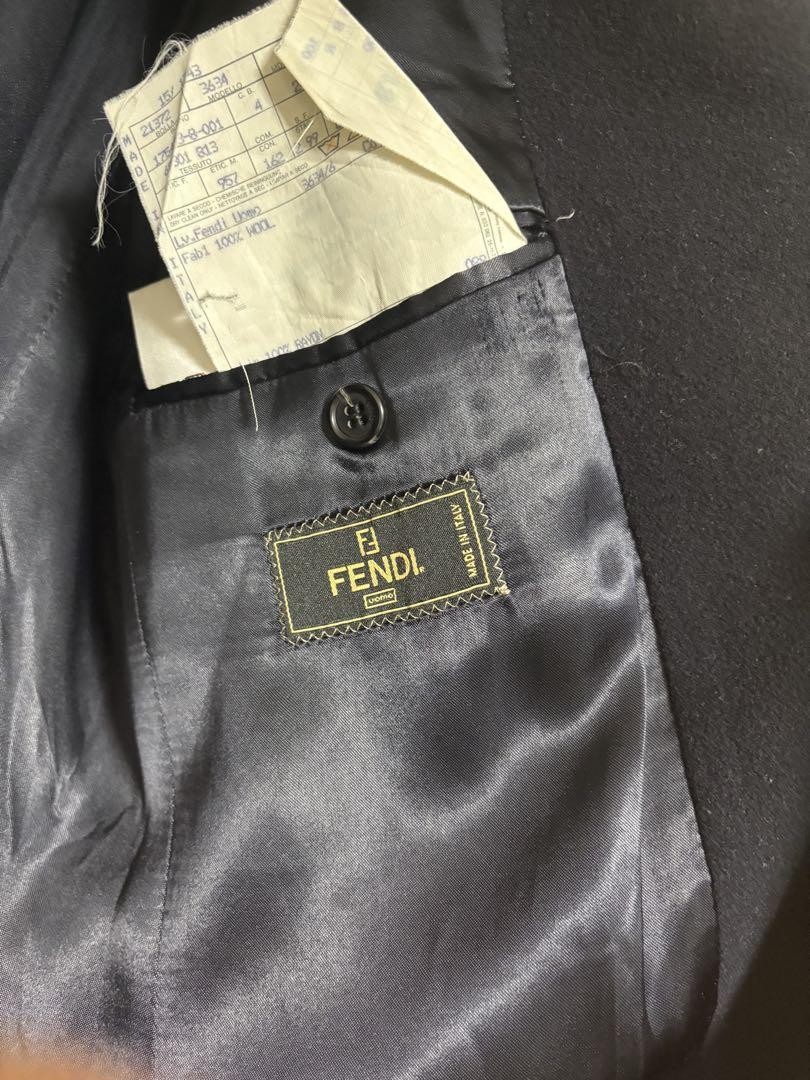 ジャケット・アウター FENDI Vintage Wool Chester Coat Fendi