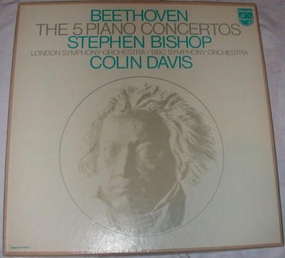 Stephen Bishop , Beethoven: The Five Piano Concertos, (4xLP, Comp, Box + Box, Cl