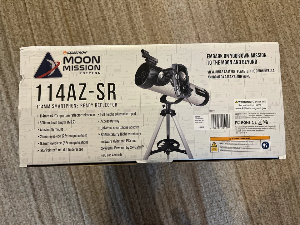 Celestron 114AZ-SR Smartphone Ready Reflector Telescope. Brand New SEALED - Image 4 of 4