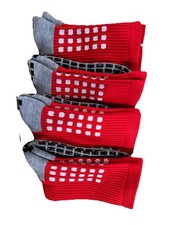 4 Pair Sport Socks Anti Slip W/ Grip Soccer Men Football Basketball Sock Premium